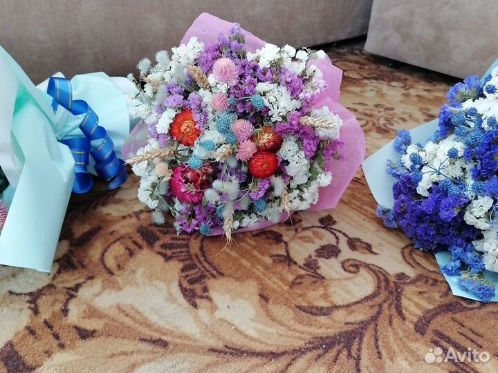 Букетики-комплименты из сухоцветов