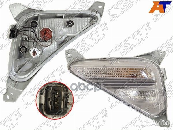 Поворот в задний бампер + птф KIA cerato 18-21