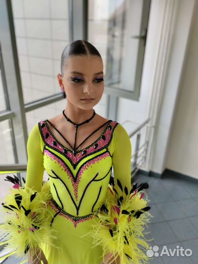 Платье на 10-ку для бальных танцев Ю2