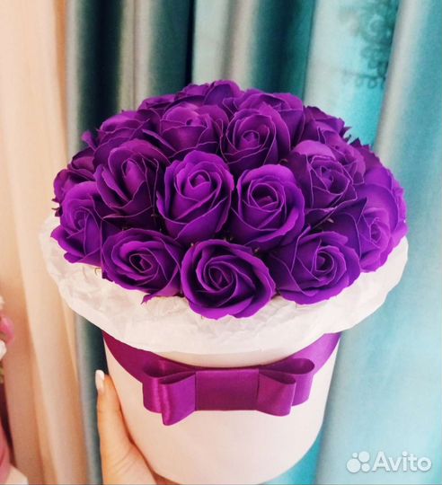 Корзинка из мыльных роз