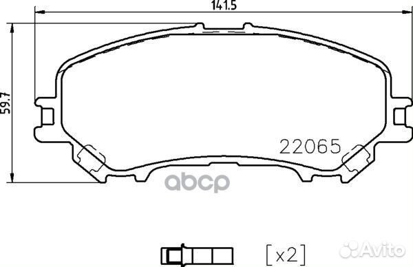Колодки тормозные дисковые перед NP2078 NIS