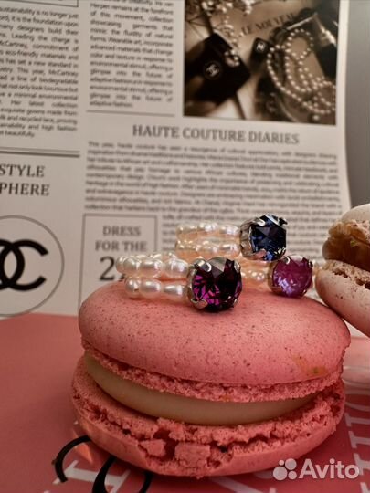 Колечко из натурального речного жемчуга