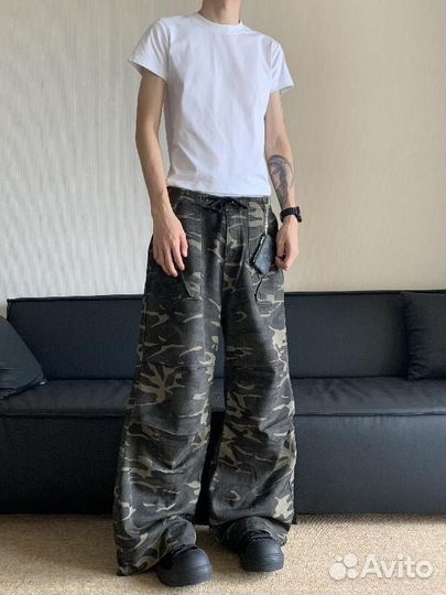Широкие Штаны Realrtee Camo Type