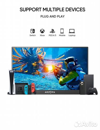 Портативный монитор Arzopa 15.6 4K IPS 60Hz