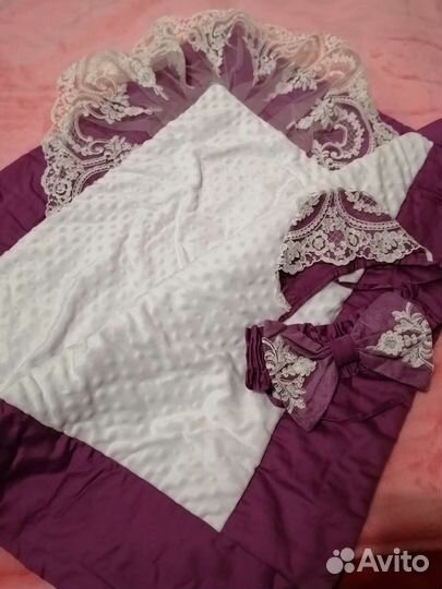 Конверт-одеяло на выписку для девочки