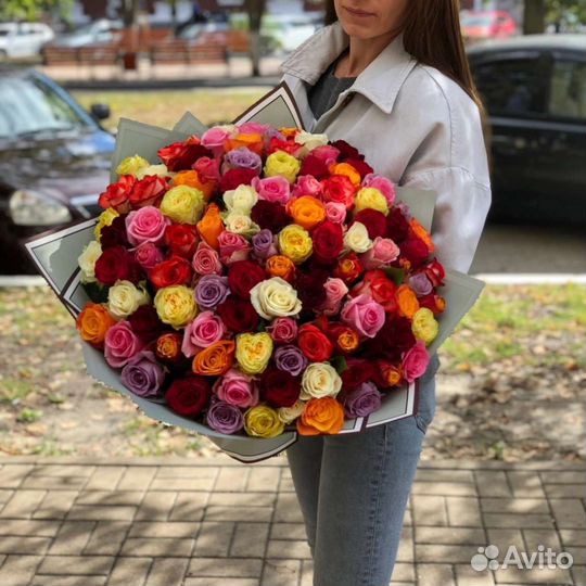 Цветы розы букет