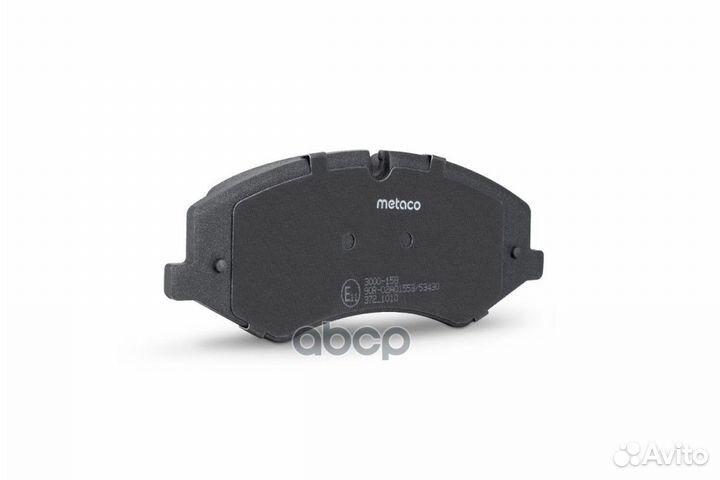 Колодки тормозные передние к-кт '3000-158 metaco