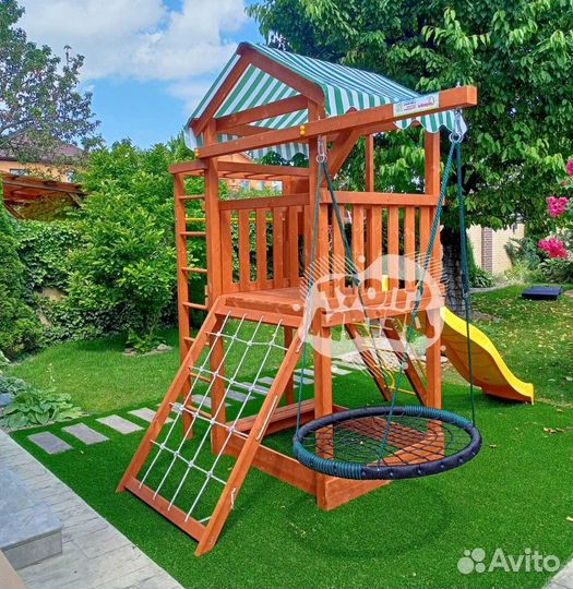 Детская площадка деревянная для дачи