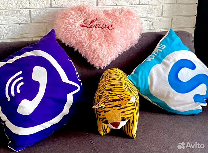 Подушка игрушка мягкая тигр подушки