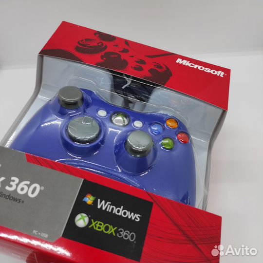 Джойстик для xbox 360 цвет синий