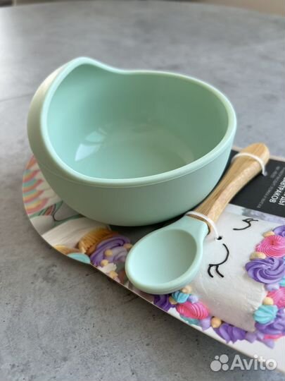 Силиконовый детский набор посуды