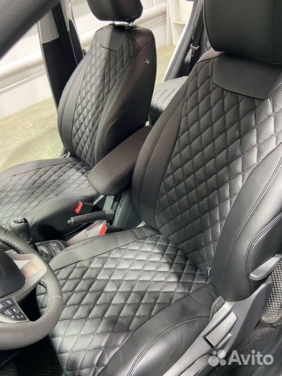 Чехлы Байрон Chevrolet Cruze черный ромб