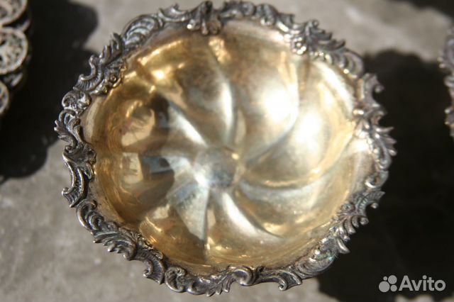 Икорницы серебро 84 Россия 1843 года