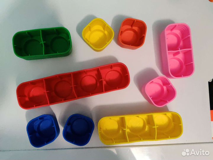 Мягкий конструктор кирпичики силиконовые 9 штук