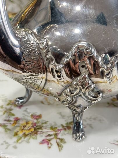 Антиквариат чайник серебрение Франция