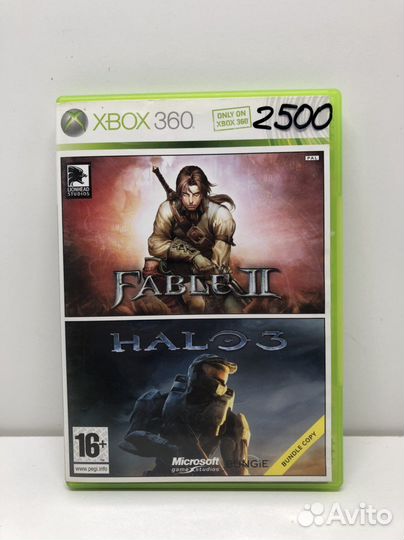 Диск Fable 2 рус и Halo 3 на Xbox 360