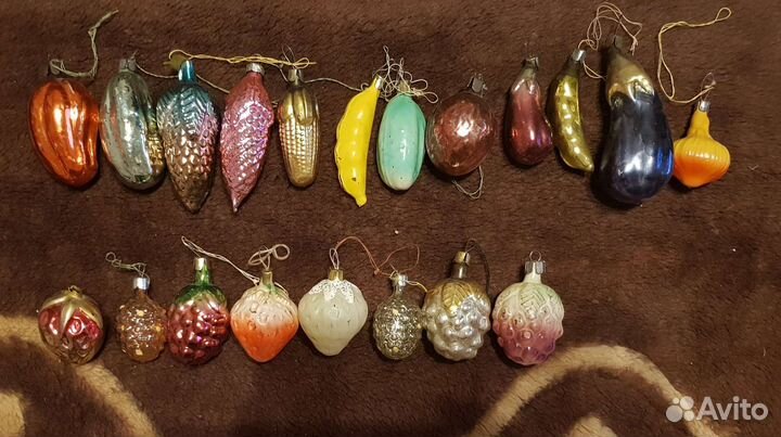 Стеклянные ёлочные игрушки СССР