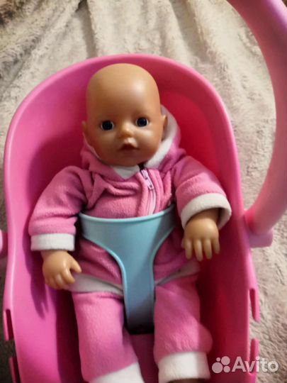 Переноска с пупсом Baby Born оригинал