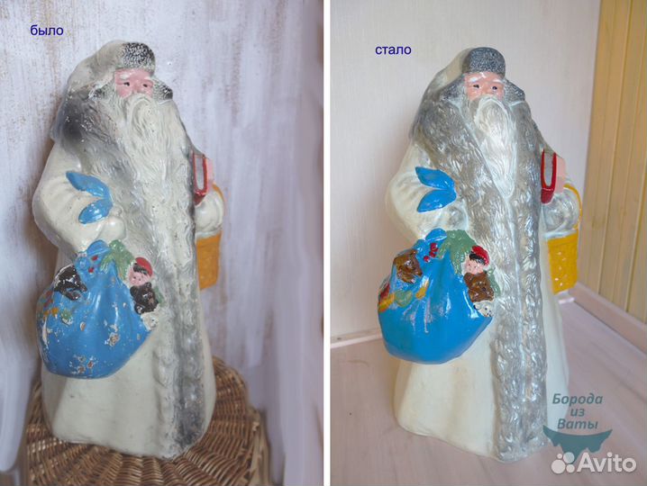 Реставрация ватных, композитных, папьемаше, опилоч