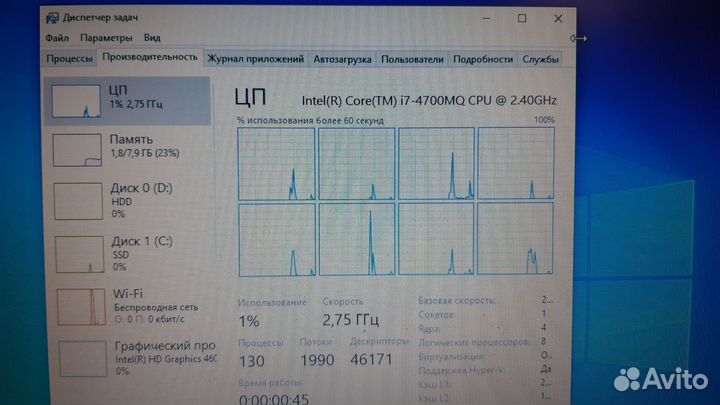 Процессоры для ноутбуков Intel i3 i5 i7 4th-Gen