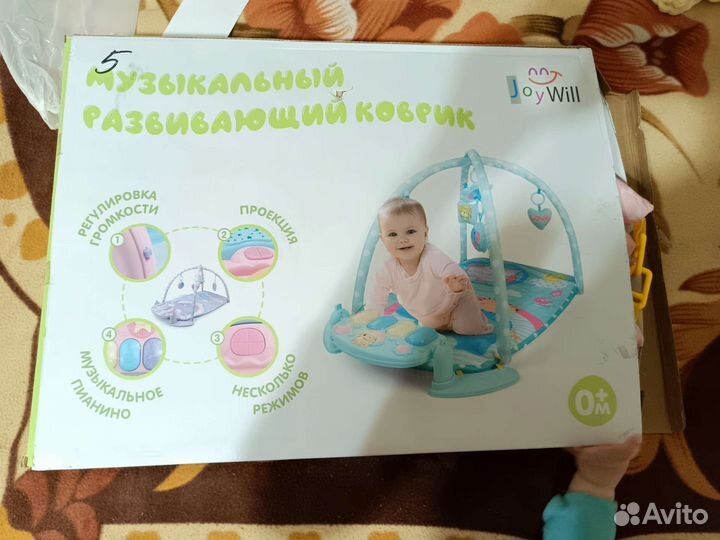 Детский развивающий коврик музыкальный