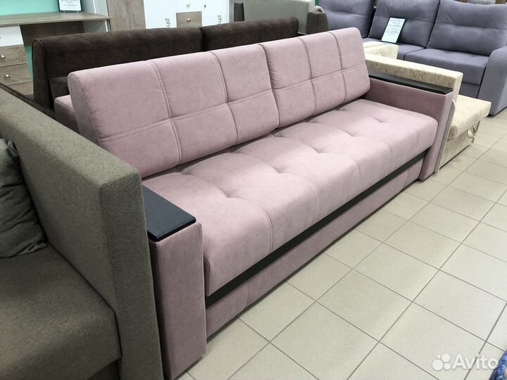 Диван прямой пудра