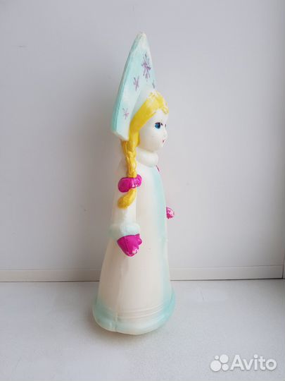 Новогодняя игрушка СССР - снегурочка. Пластмасса