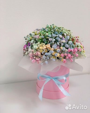 Композиции из Радужной Гипсофилы. Доставка