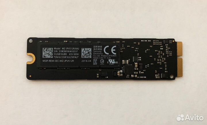 Накопитель Apple SSD 120 Гб (256,512,1Тб) MacBook