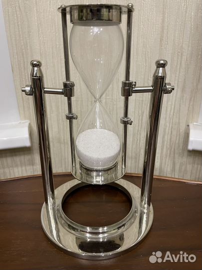 Песочные часы металл хром