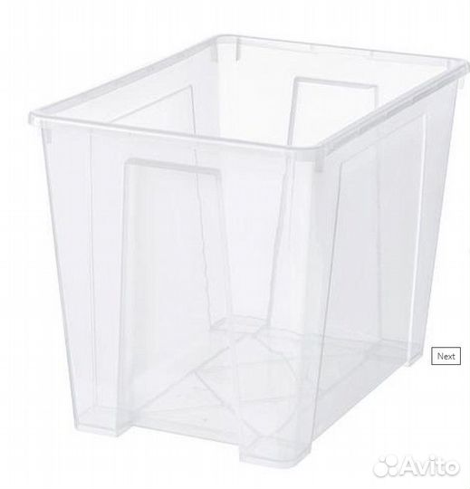 Пластиковый контейнер с крышкой IKEA samla