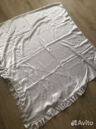 Шелковый белоснежный пододеяльник на выписку