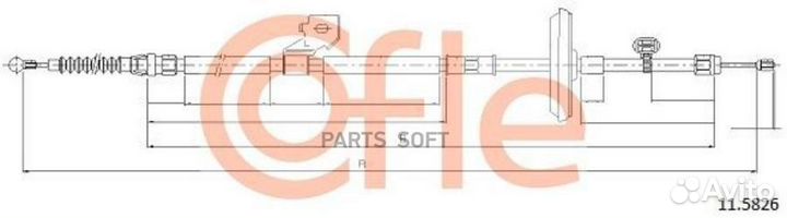 Cofle 92.11.5826 Трос стояночного тормоза