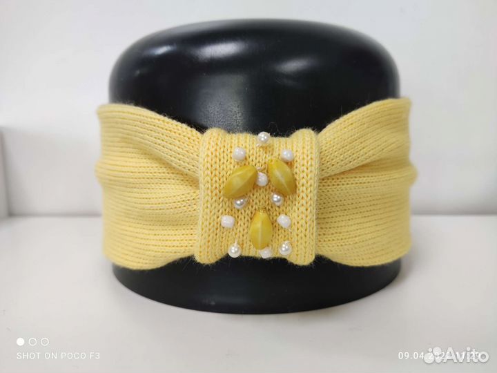 Повязка на голову вязаная весна/осень