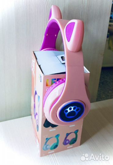 Блютуз наушники с ушками