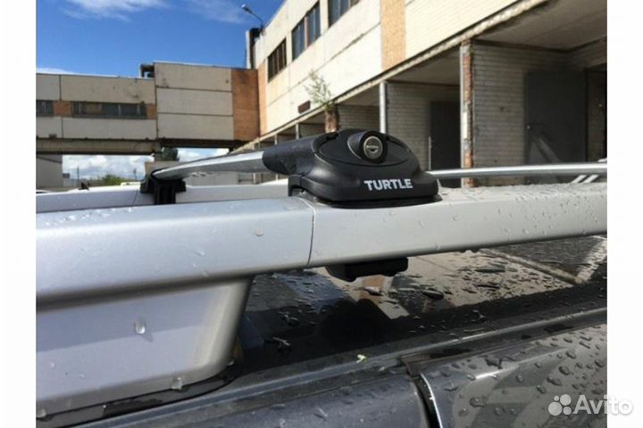 Поперечины серебро на рейлинги Renault Duster I