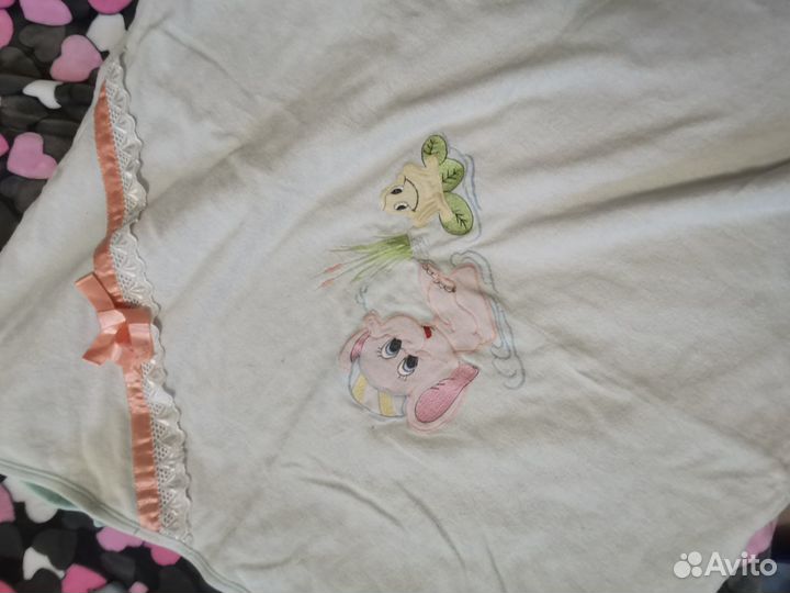 Новое детское одеяло байковое, пледы, конверт