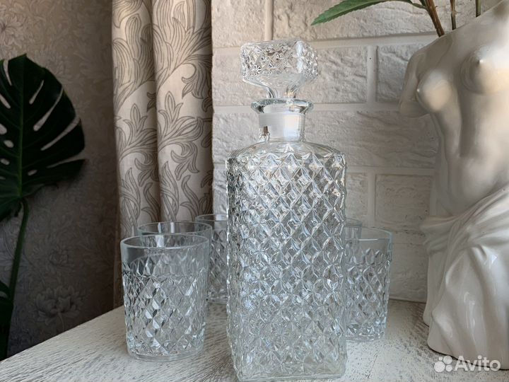 Штоф Crystal Bohemia со стаканами (6 шт)