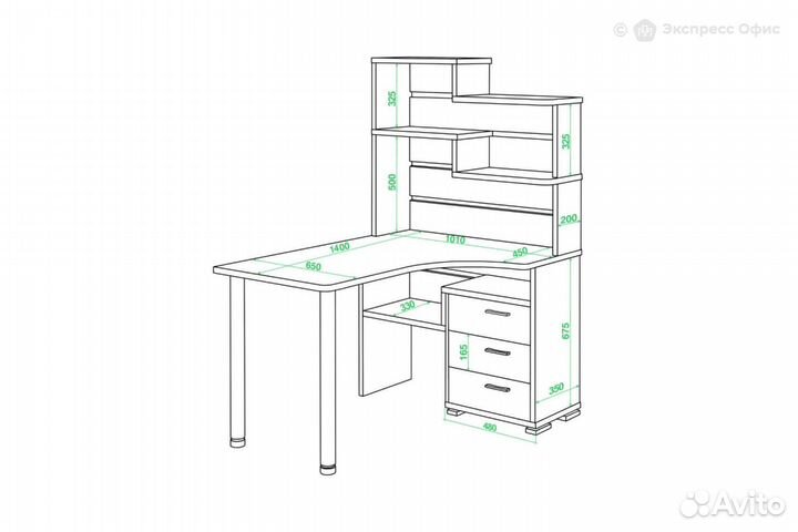 Стол компьютерный угловой левый Домино