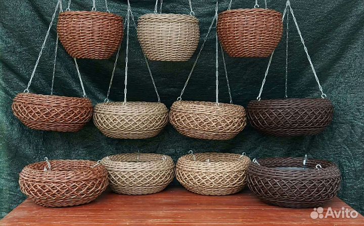 Кашпо вазоны из искусственного ротанга