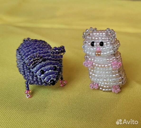 Мышка и хомяк из бисера