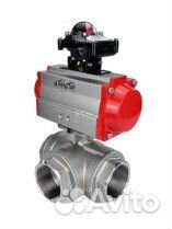 Кран шаровой DN.ru RP.SS316.200.MM 1 1/4 Ду32 Ру63 стандартнопроходной трехходовой L-тип, нержавеюща