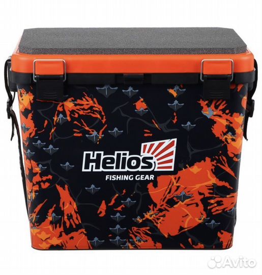 Ящик рыбака зимний Helios shark оранжевый