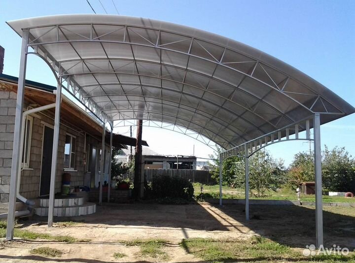 Металлические навесы для автомобиля