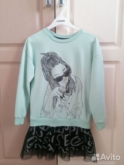 Платье тёплое 128