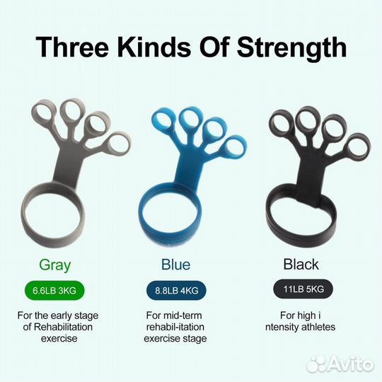 Тренажёр для пальцев силиконовый чёрный