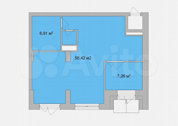Офис, 58.42 м²
