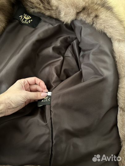 Куртка джинсовая утепленная с песцом