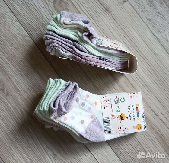 Новые 0-2 мес. и 6-12 мес. носочки