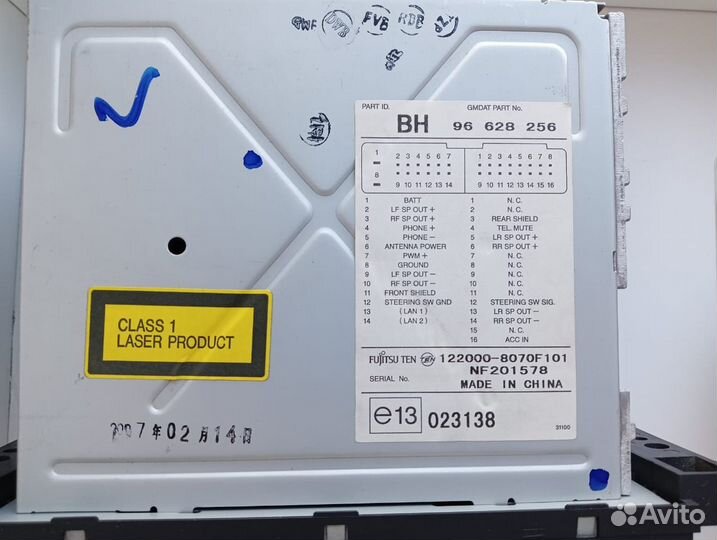 Штатная магнитола на chevrolet aveo